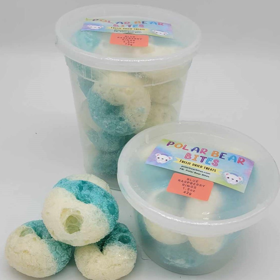 Blue Raspberry Rings Freeze-Dried Candy